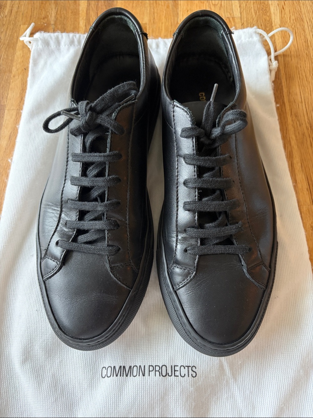 Common Projects Black Original Achilles Low Sneakers